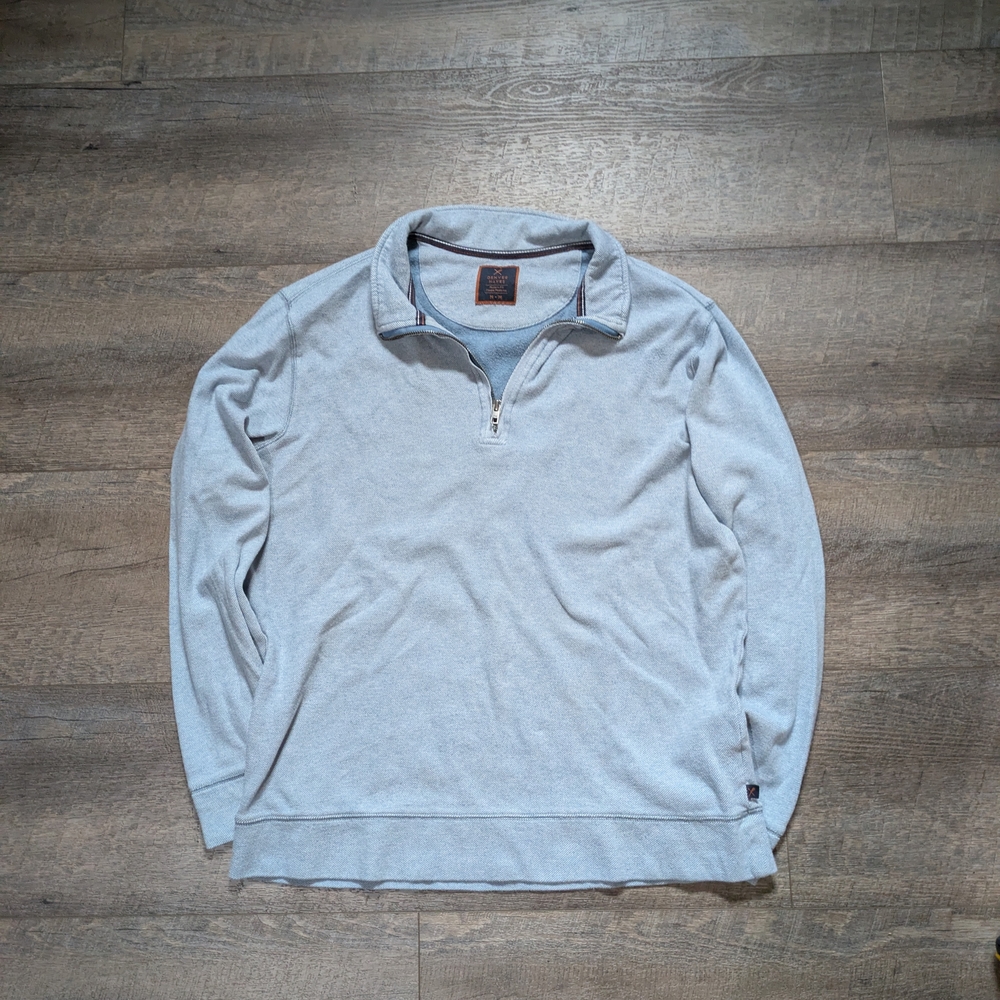 Denver Hayes Light Gray Quarter-Zip Sweater